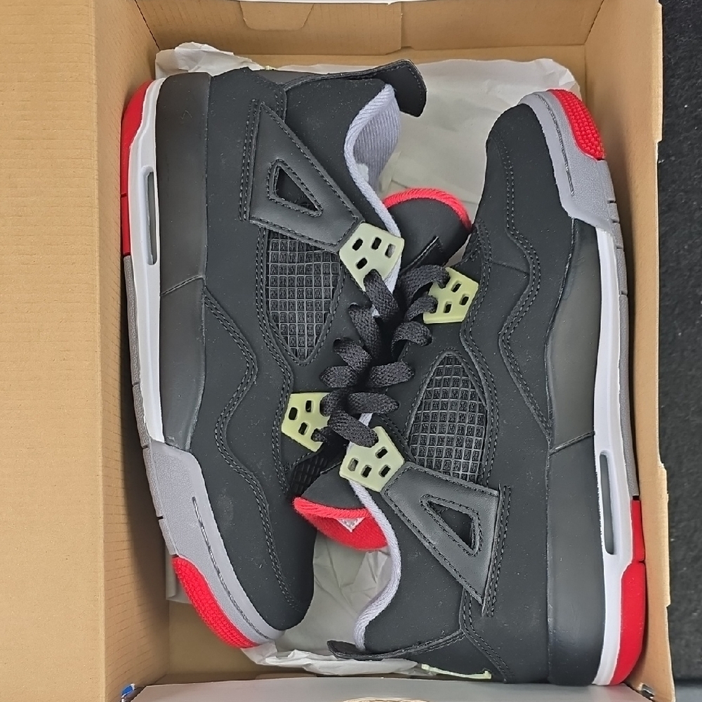 Jordan Air 4 Retro Black and Red Sneakers